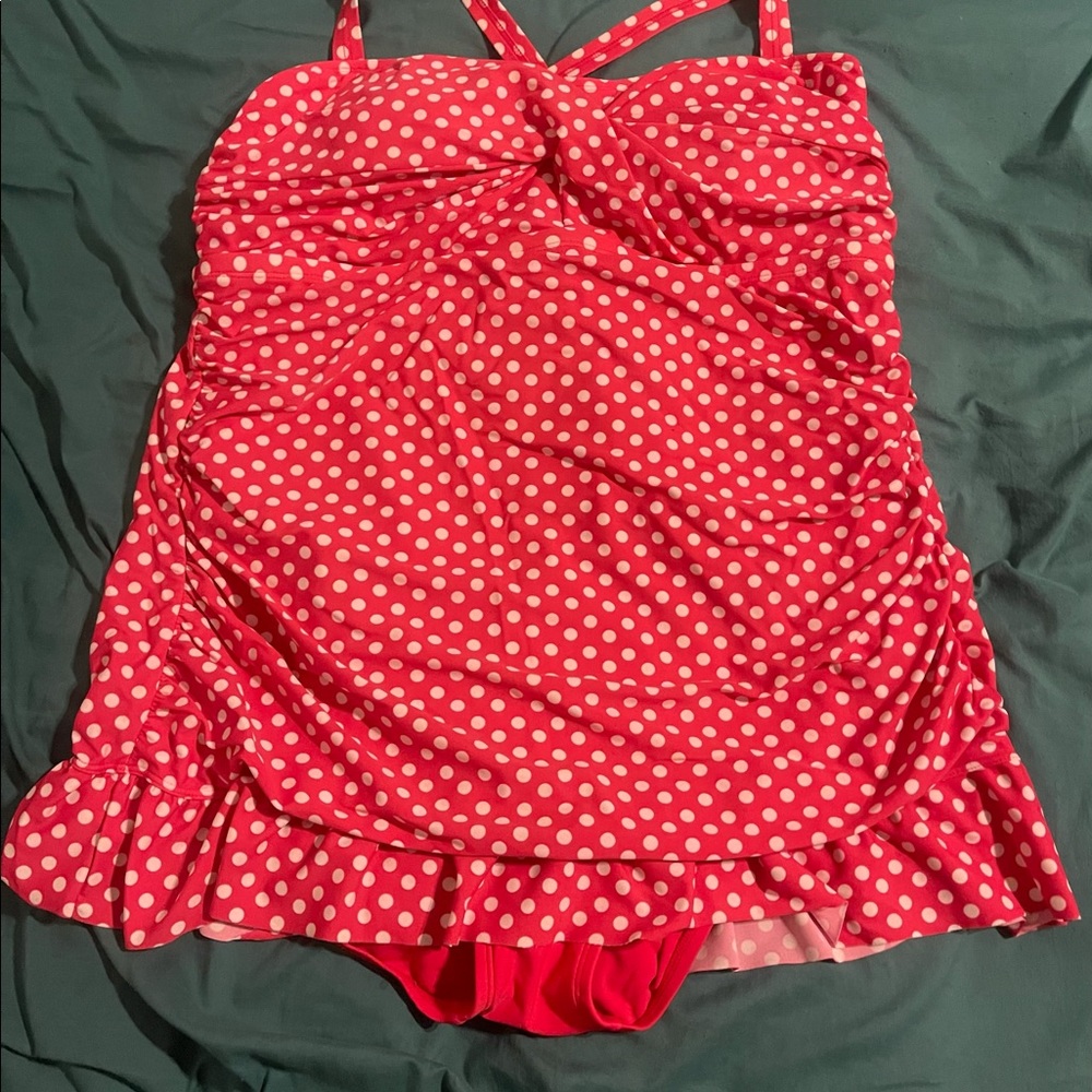 Ocean Dream Polka Dot Swim Dress